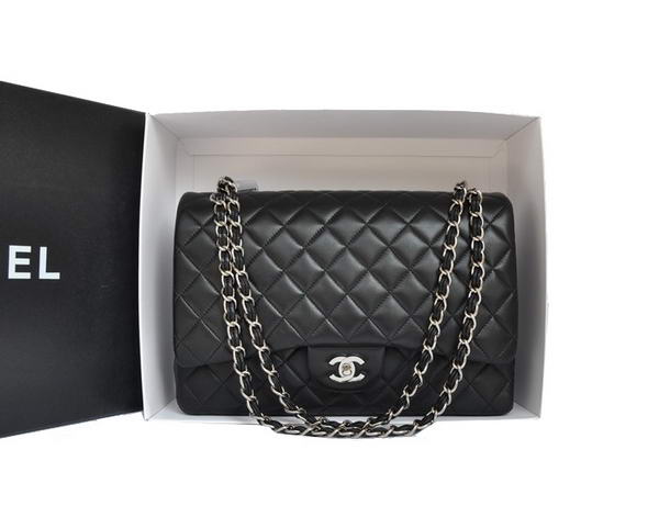 7A Replica Chanel Original Leather Jumbo Flap Bag A47600 Black